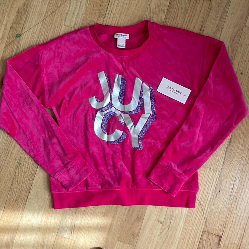 Juicy Couture velour top, sweater XS